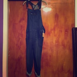American eagle denim overalls