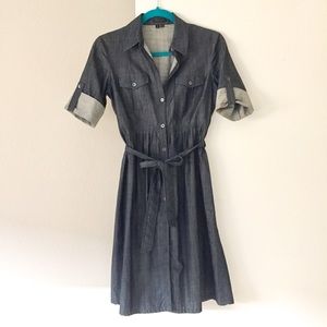 Theory Midi Denim Shirt Dress, Sz 4