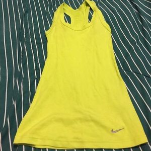 Nike ribbed tank top volt color XS