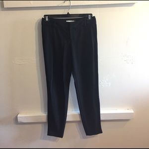 Alice + Olivia black trouser with black satin trim