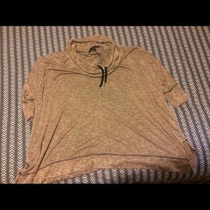 Brown and black quarter sleeve shirt