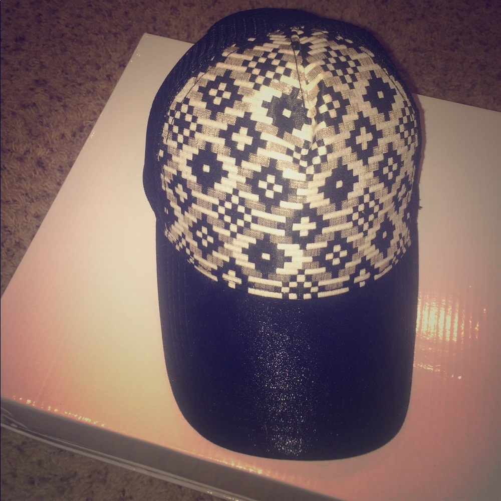 Gold, black, and white Ball Cap