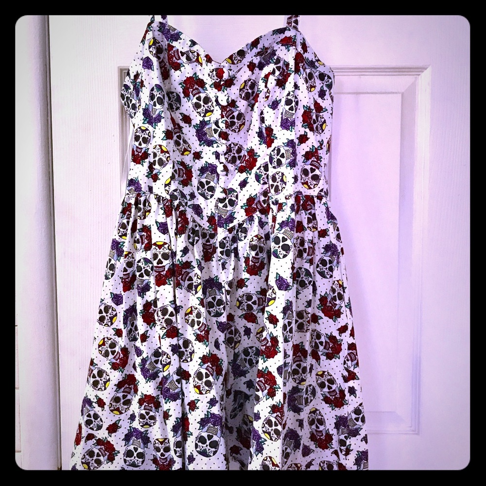 Hell Bunny Dia de los Muertos dress