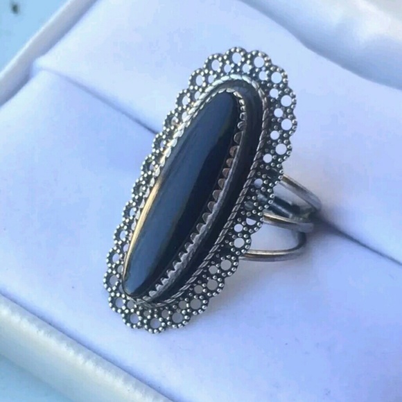 Vintage Jewelry - *RARE* Vintage Beaucraft Sterling Black Onyx Ring