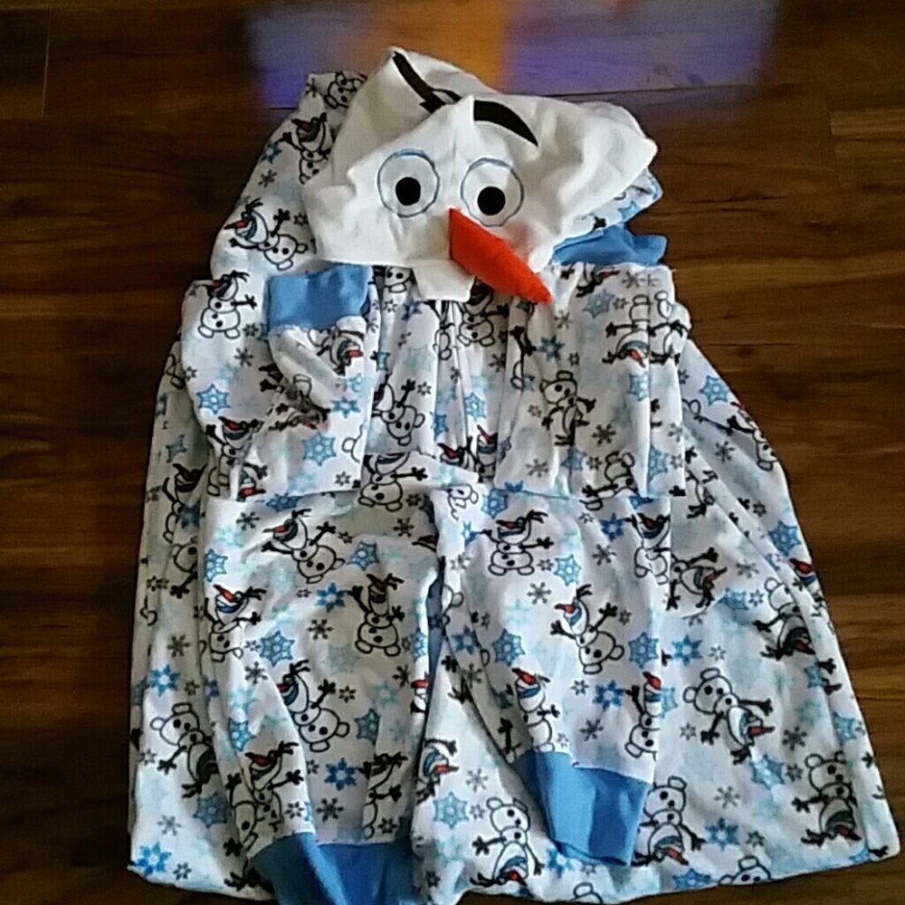 Disney Frozen adult 1 piece jammies with hoodie