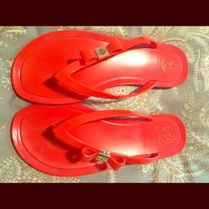 Tory Burch "Jelly" flip flops, size 9