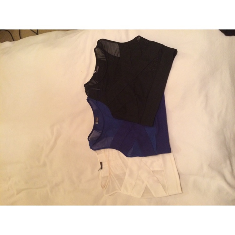 Sparkle and fade white crop top