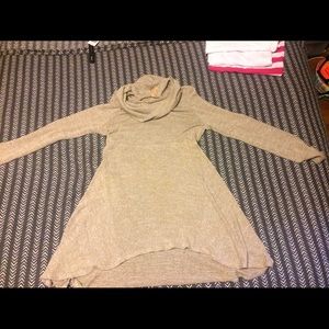 Light brown sweater dress
