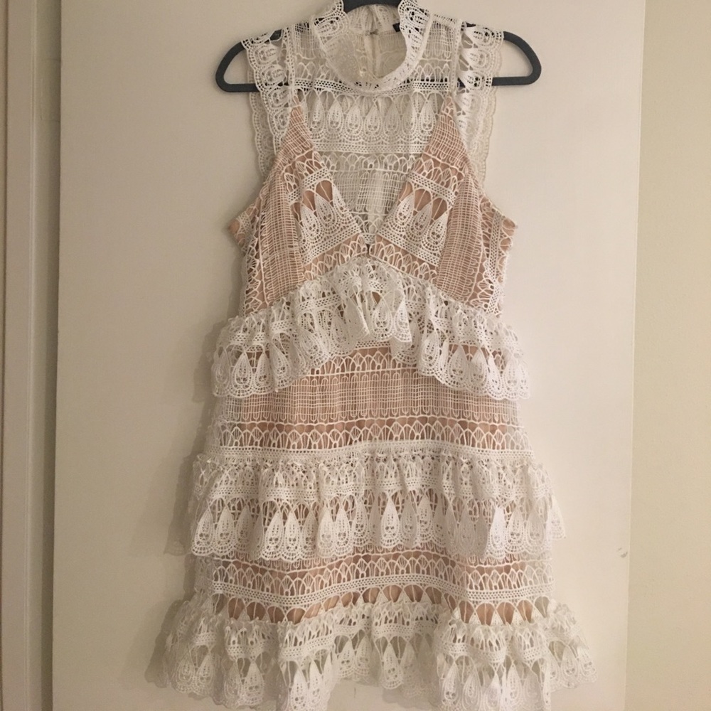 White lace dress