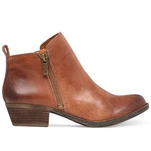 Lucky Brand Basel Leather Zip Booties
