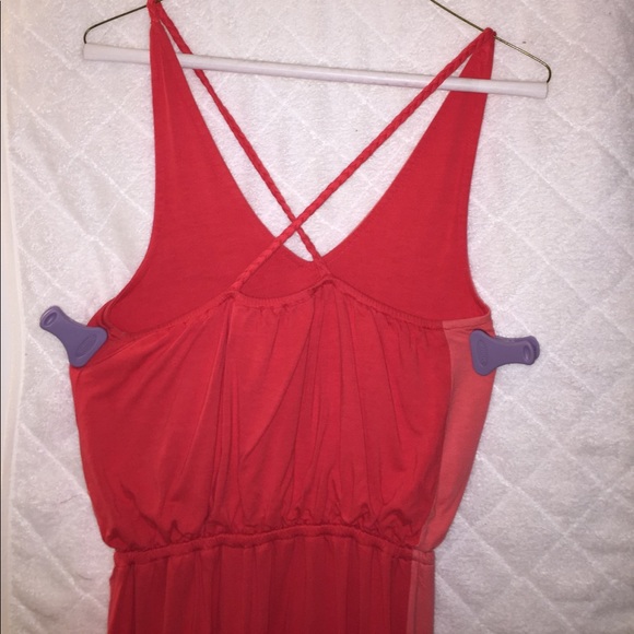 Coral maxi dress. XS - Picture 3 of 3