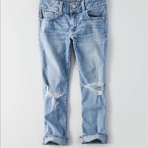 AEO artist crop jeans