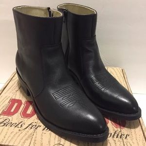 durango black side zip western boot