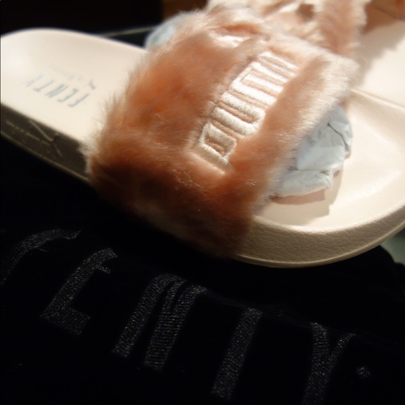Puma Shoes - FENTY X PUMA PINK FUR SLIDES BRAND NEW NEVER WORN