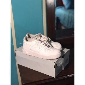 Women's All white Air Force on