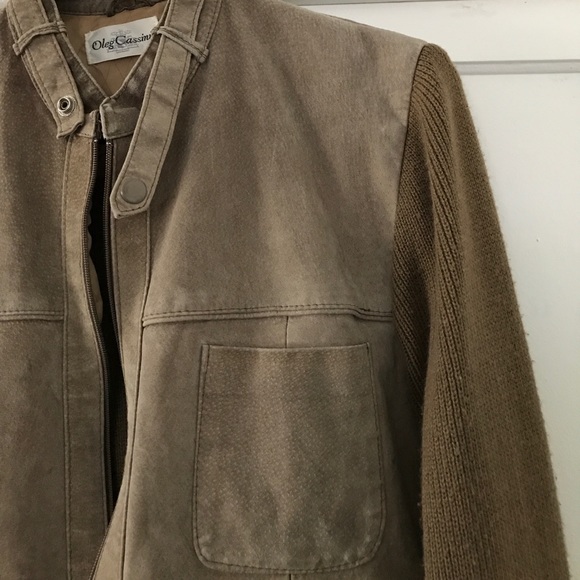 Oleg Cassini Genuine Leather Jacket/ M - Picture 2 of 2