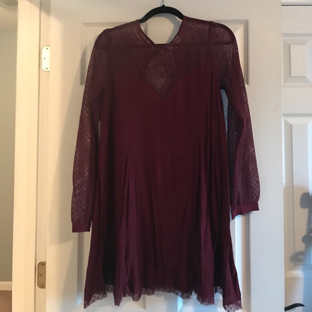 Burgundy Swing Dress NWT