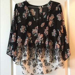 Floral Mesh Shirt