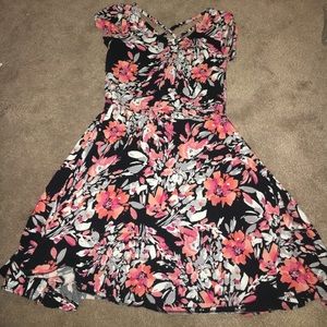 Black floral dress