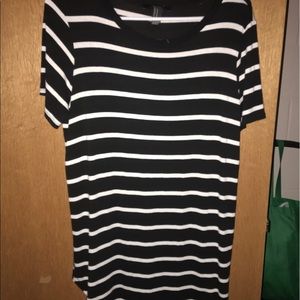 Stripped t-shirt dress
