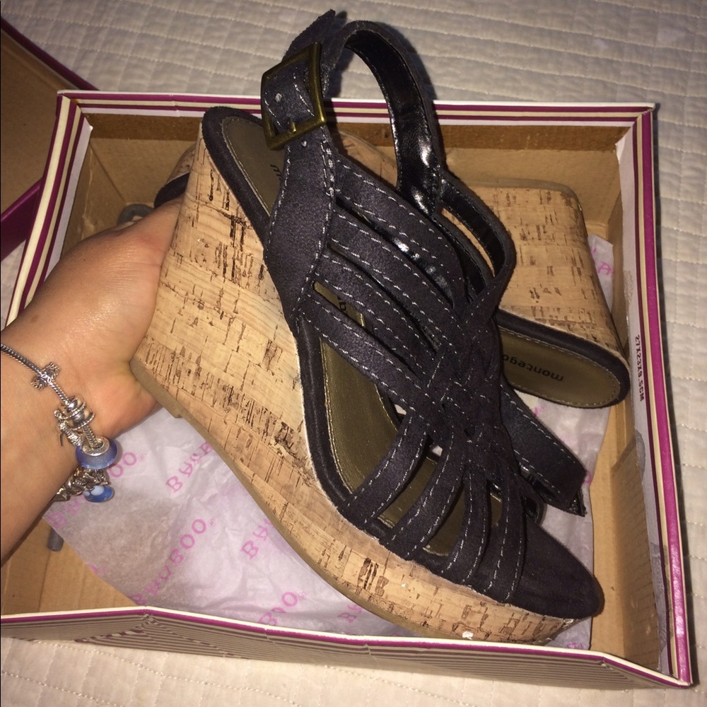 Montego Bay Club Black Wedges