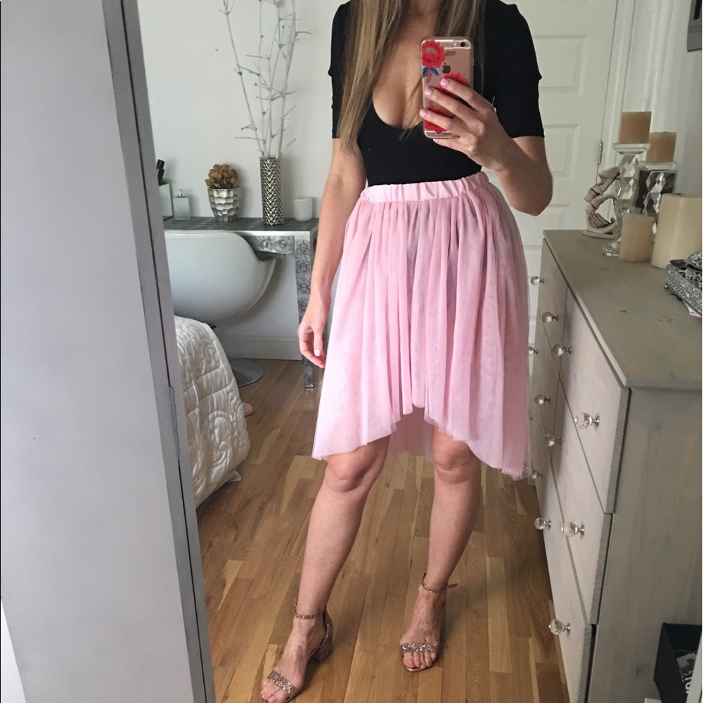 Pink tulle skirt
