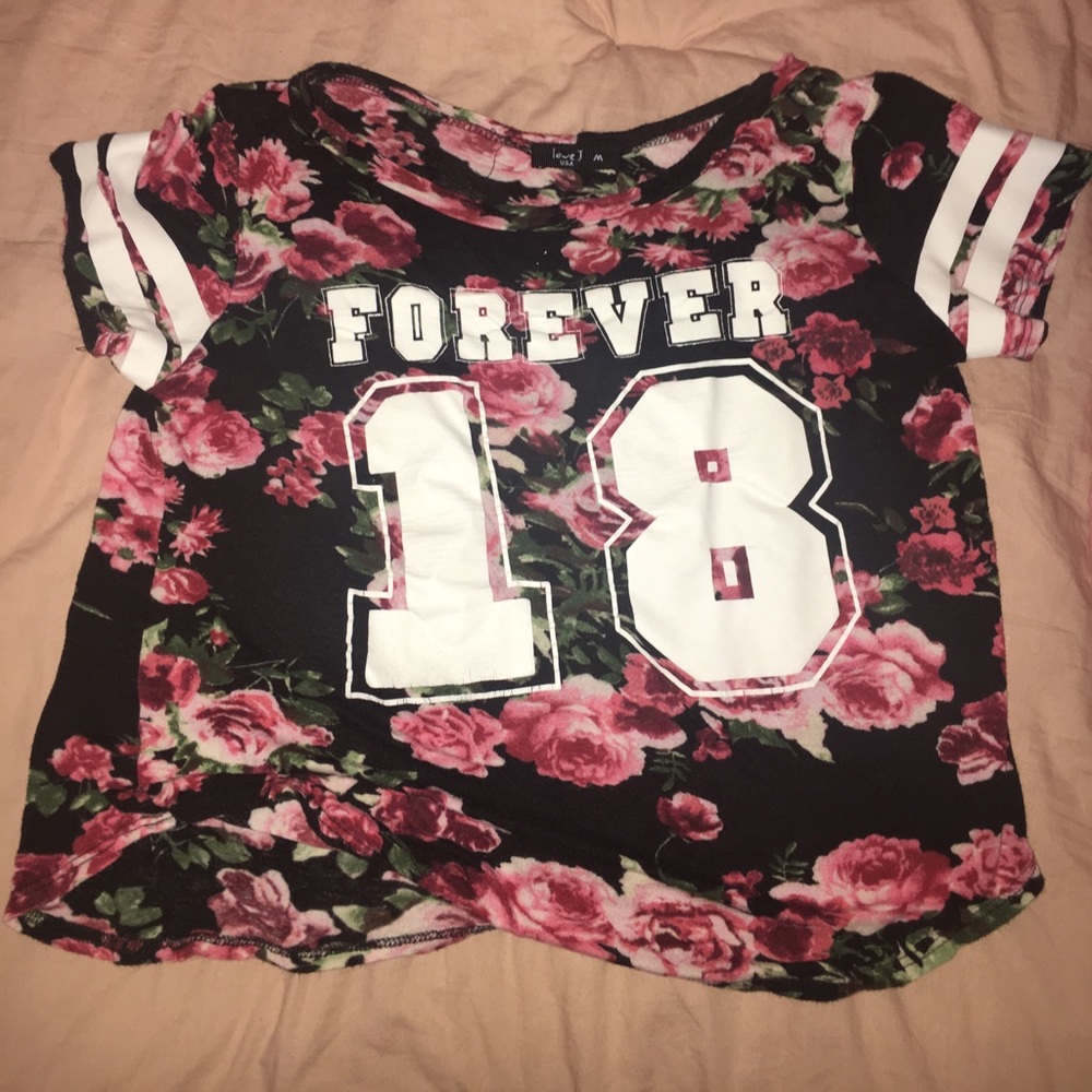 Graphic Floral Loose Tee