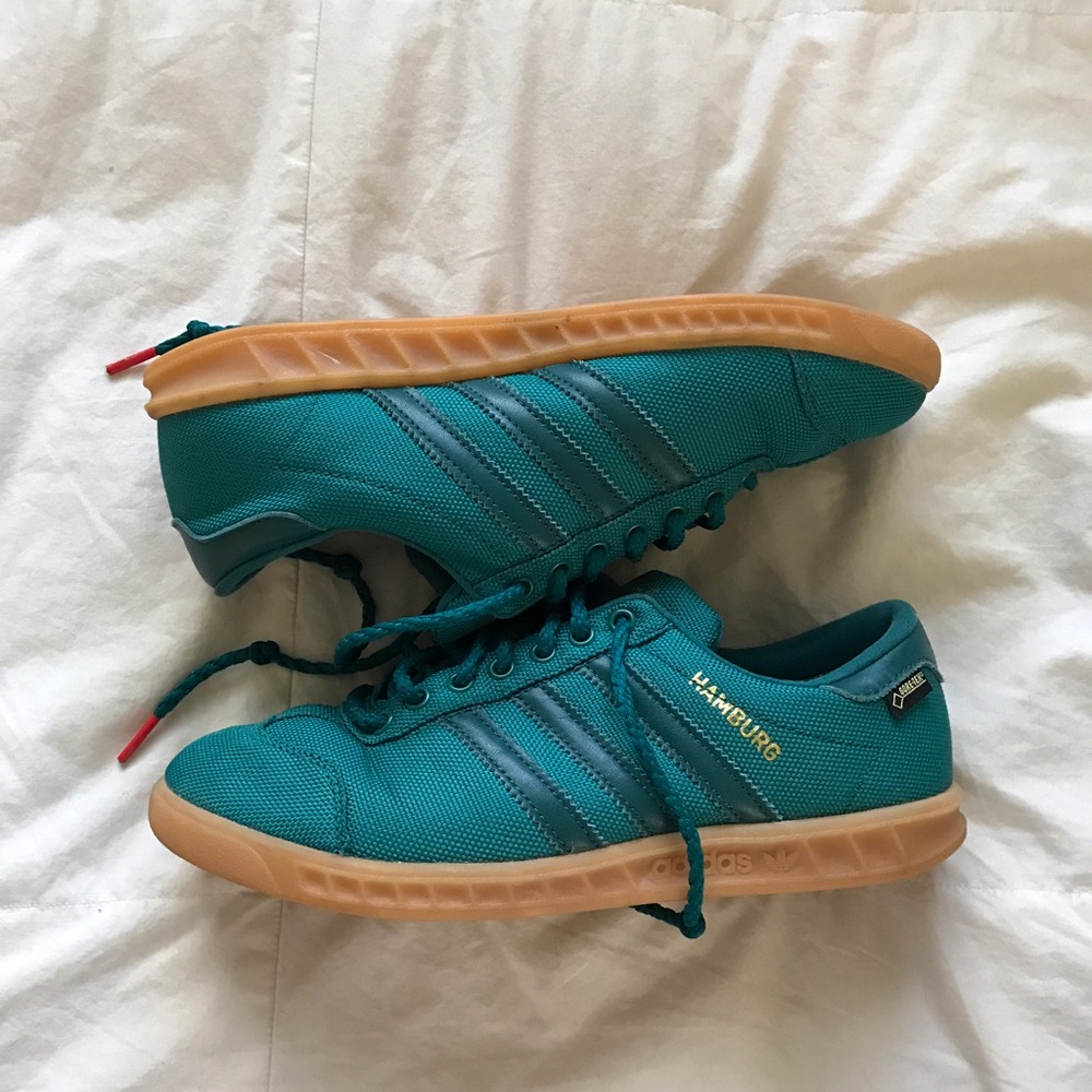 Adidas Original Hamburg Emerald Green/Teal Shoes