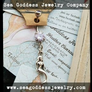 Purple Mermaid Belly Button Ring