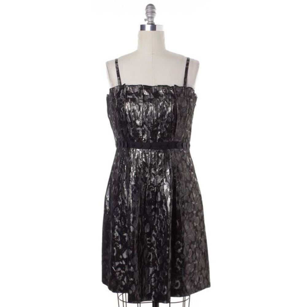 Tory Burch metallic animal print party dress NWOT