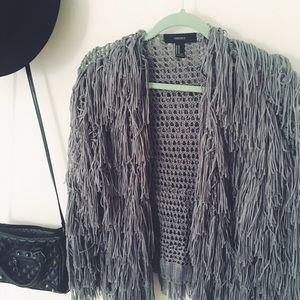 LOWEST PRICE Forever 21  Allover Fringe Cardigan