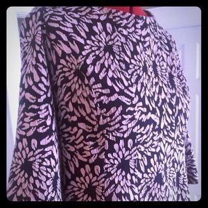 Light pink and navy floral skater dress