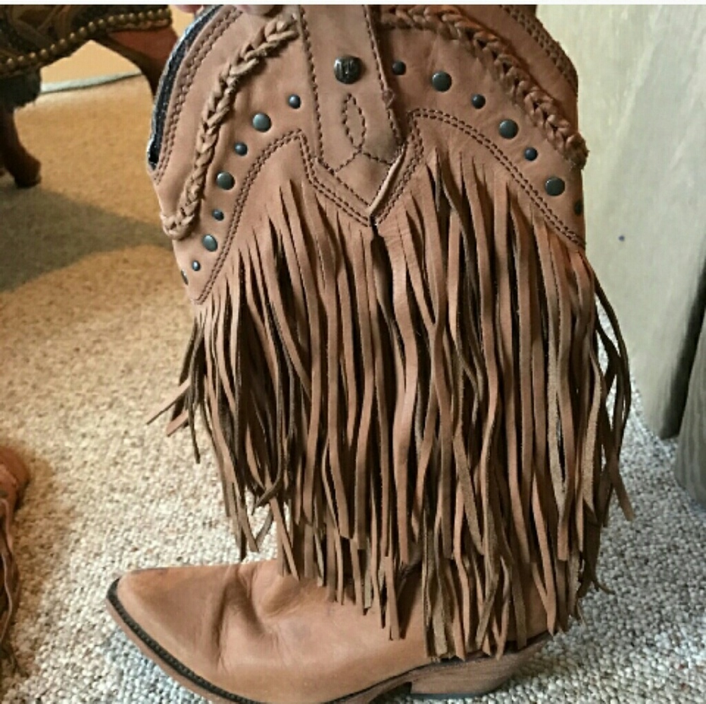 Liberty Black Fringe Cowboy Boots