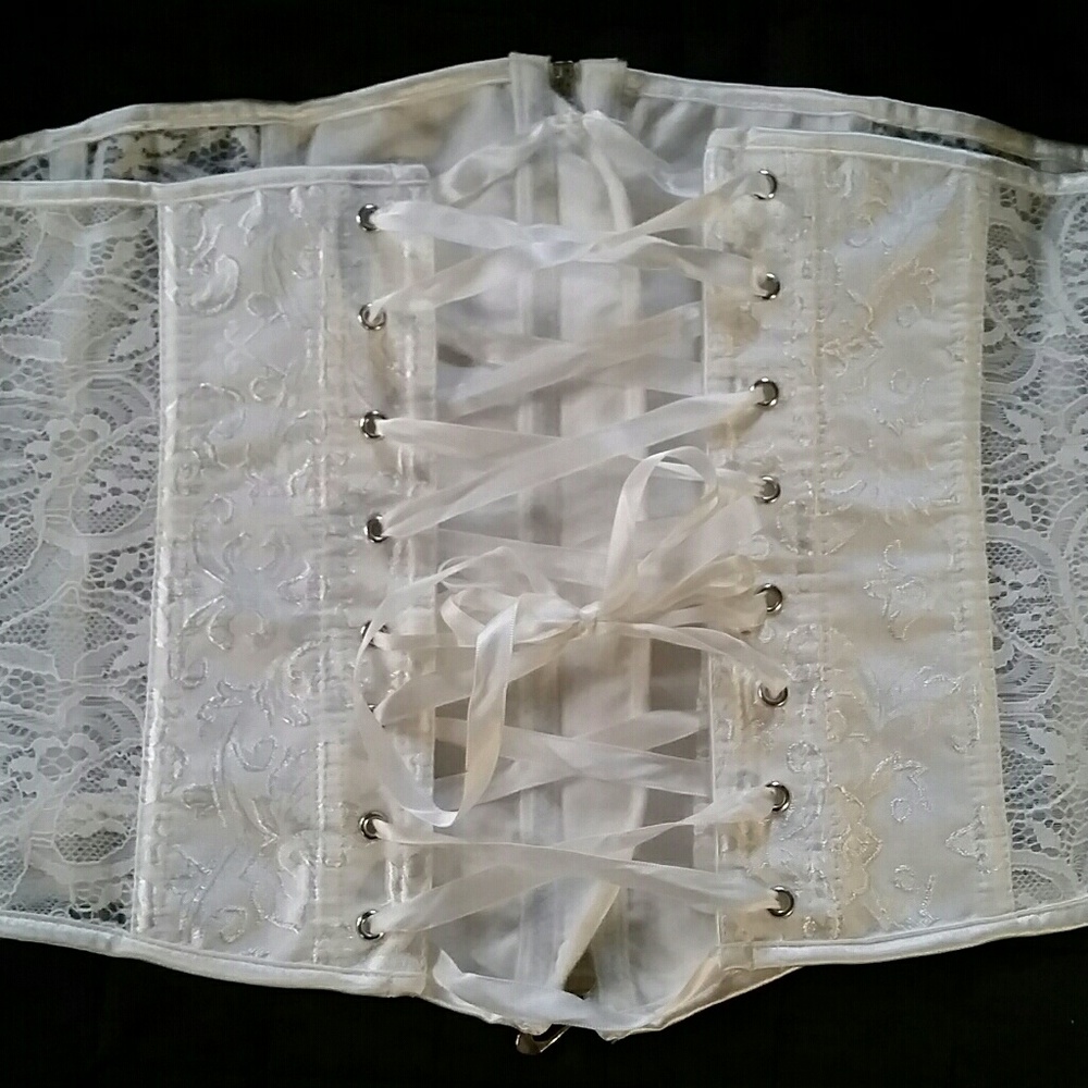 White corset bridal