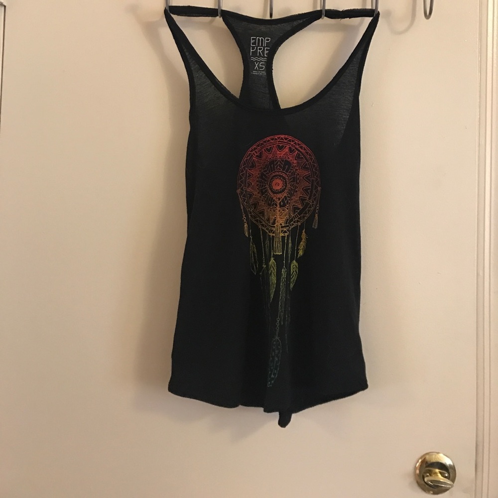XS dream catcher racer back tank top