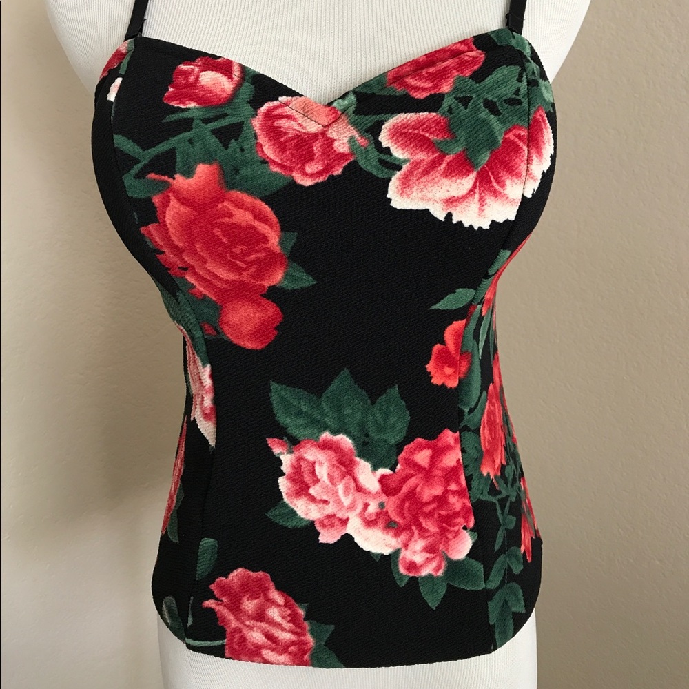 Guess Top - Vintage Floral Bustier