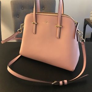 Pink Kate Spade top handle bag with strap