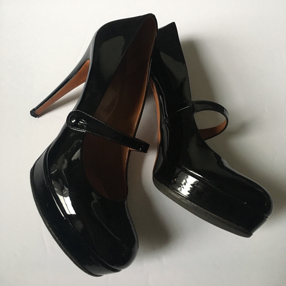 GUCCI Vernice Betty Platform Patent Black Leather - Picture 3 of 7