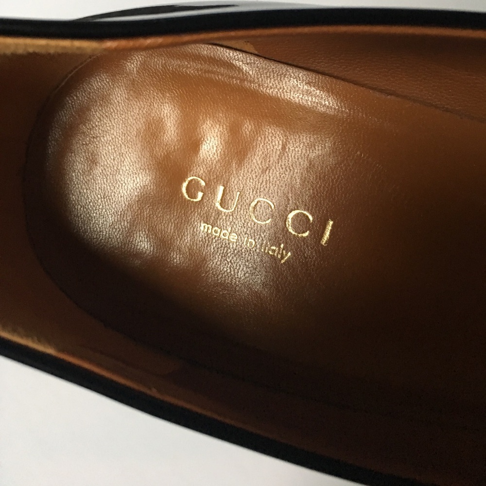 GUCCI Vernice Betty Platform Patent Black Leather - Picture 6 of 7