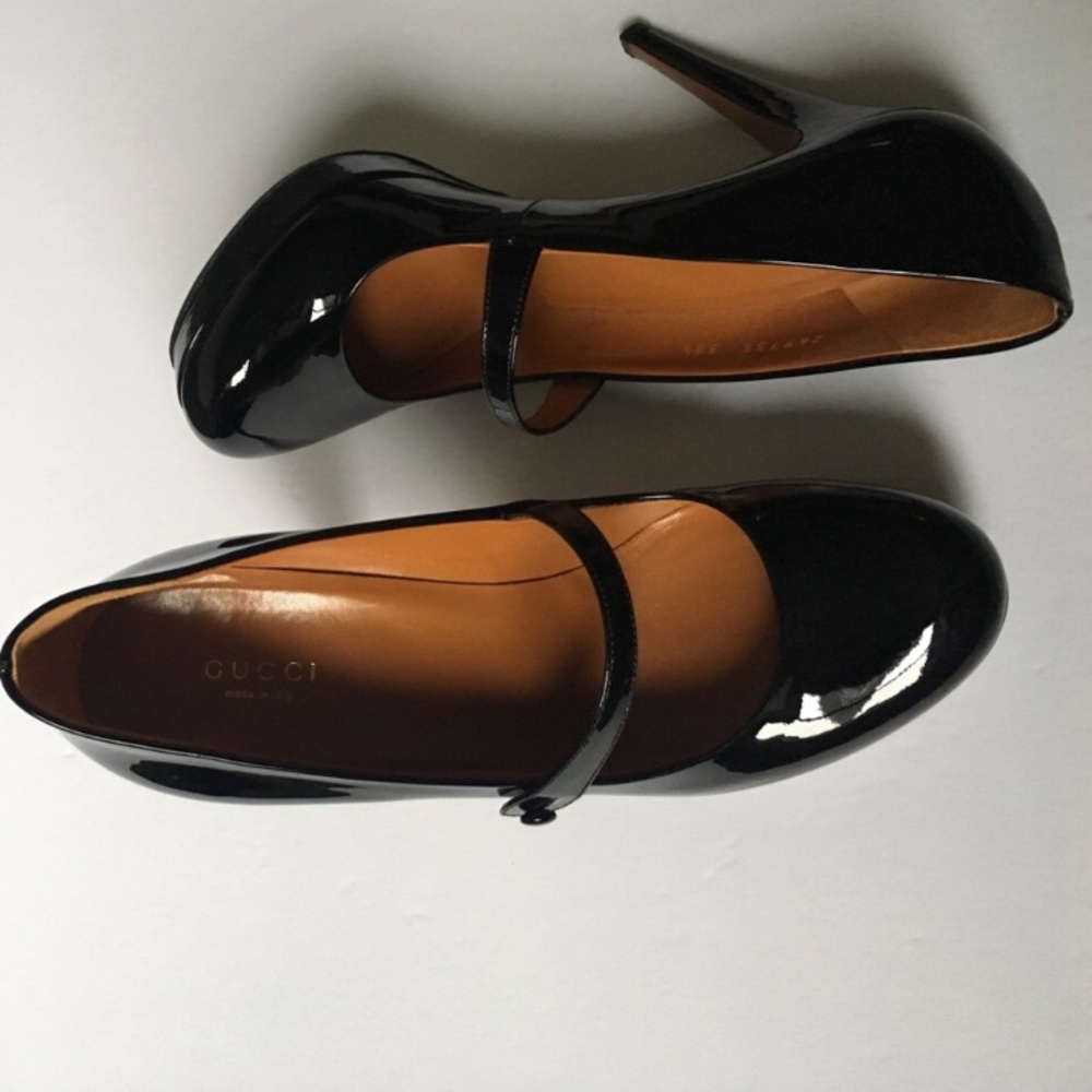 GUCCI Vernice Betty Platform Patent Black Leather - Picture 5 of 7