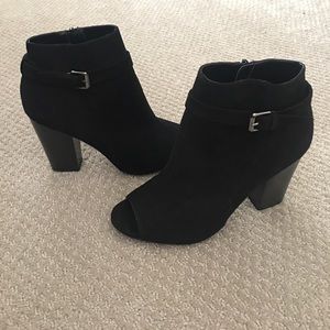 Peep toe booties