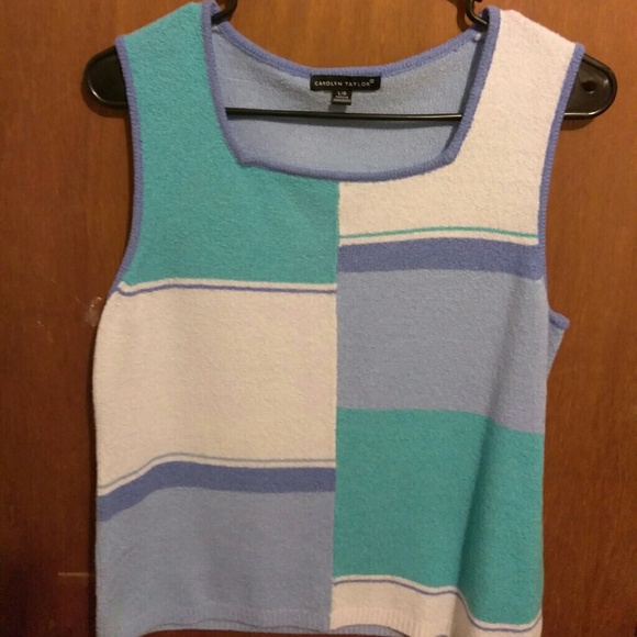 🍒3/$15🍒Geometric sweater top size LG - Picture 3 of 6