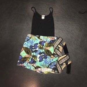 Summer Patterned High waisted shorts