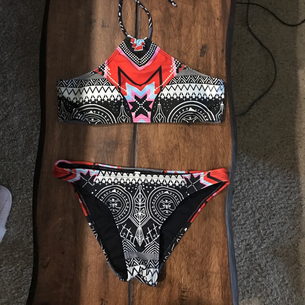 Abstract patterned bikini