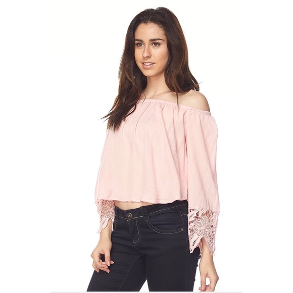 Off The Shoulder Lace Top - Picture 2 of 5