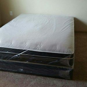 Queen pillow top mattress and box spring new