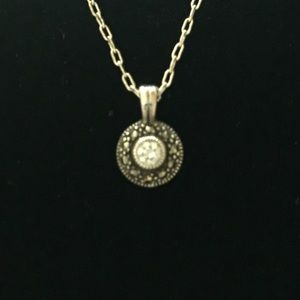Vintage Sterling silver and marcasite necklace