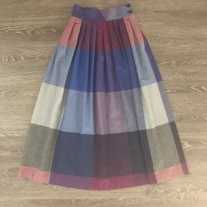 Vintage 80s Diane von Furstenberg Plaid Skirt