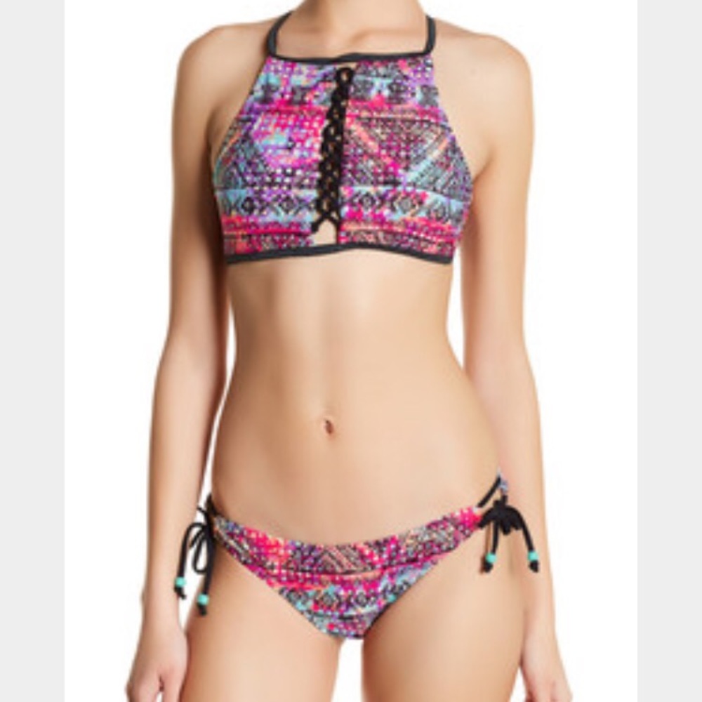 💋NWT heat swimwear" pink hive "