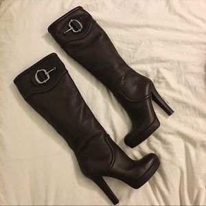 Gucci Techno Horse-bit Calfskin Boot Authentic